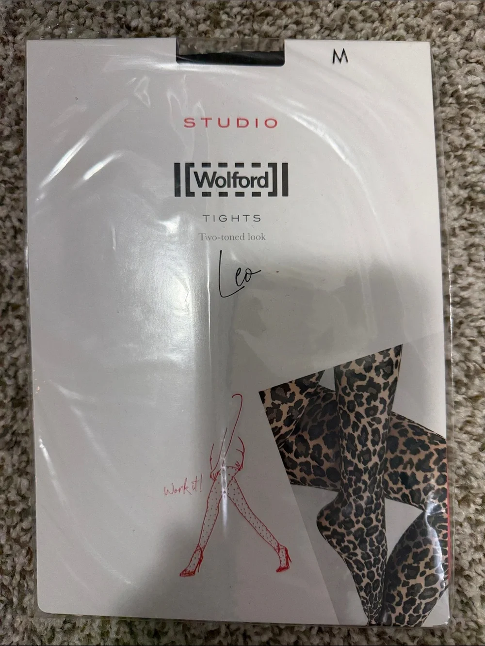 Wolford Studio Leo Leopard Print Tights - Brown/Black